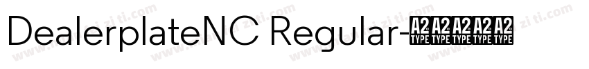 DealerplateNC Regular字体转换